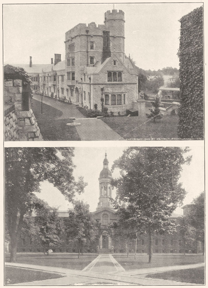 NEW JERSEY. Princeton University; 1. Stafford Little Hall; 2. Nassau 1907